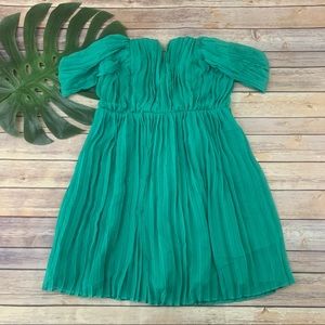 DO+BE Green Pleated Dress